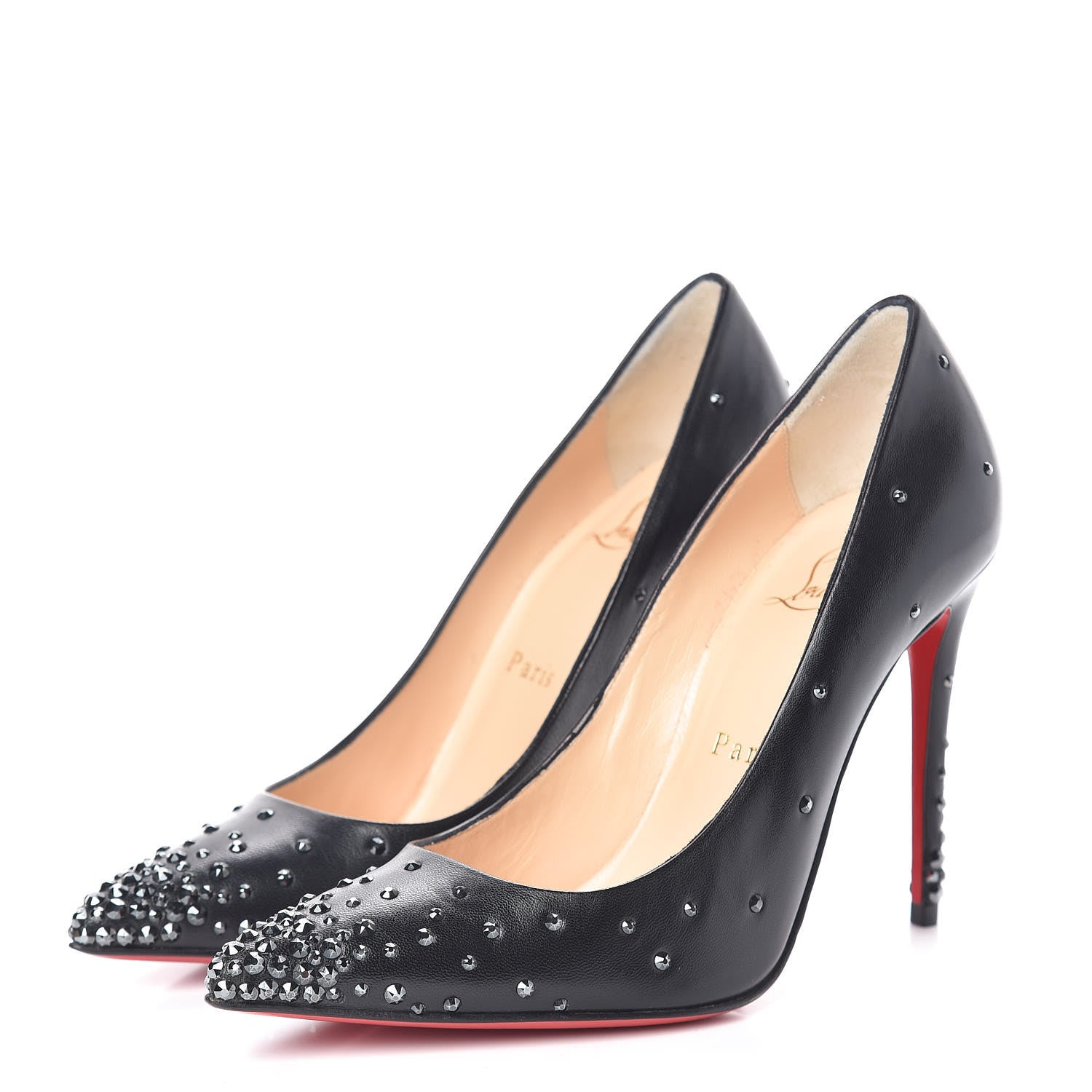 Christian Louboutin Kid Degrastrasss 100 Pumps 35.5 Hematite Black 3 of 9