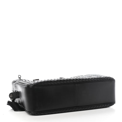Bottega Veneta Calfskin Leggero Intrecciato Briefcase Black 3 of 4