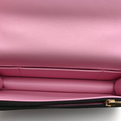 Chanel Lambskin Quilted Flap Phone Holder With Chain Black Lilac 5 of 11