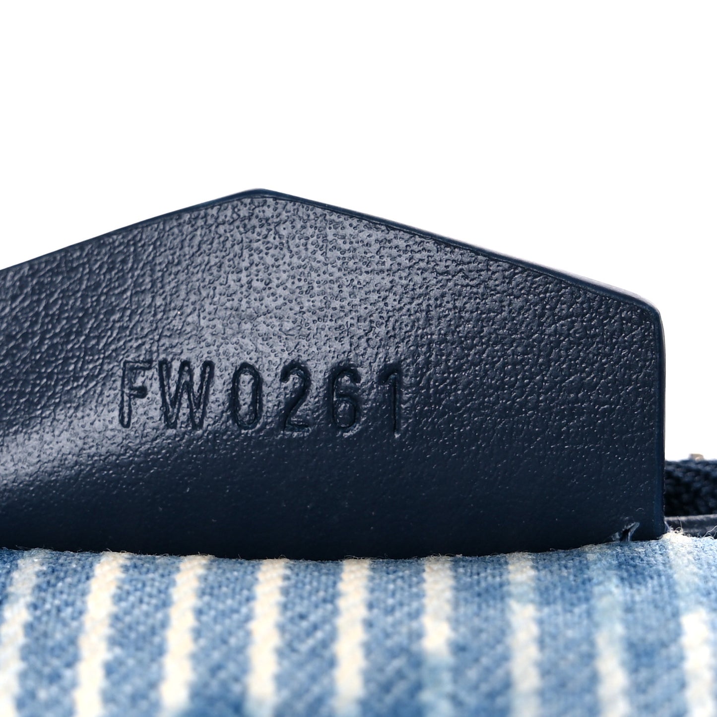 Hickory Stripes Denim Monogram Watercolor Outdoor Pouch Blue