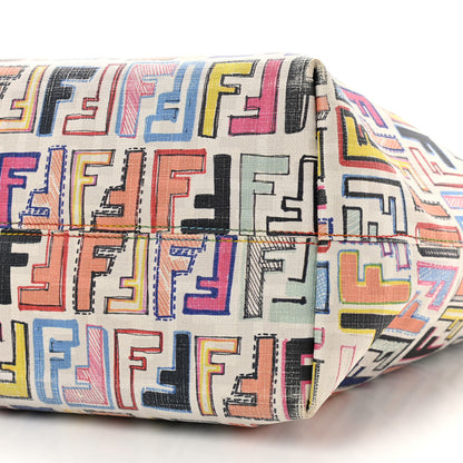 Fendi Zucca Spalmati FF Multicolor Medium Roll Tote Multicolor White 11 of 12