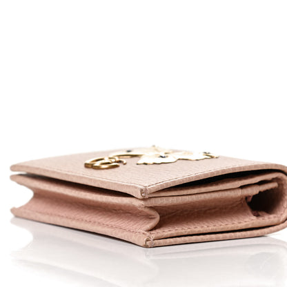 Gucci Pebbled Calfskin Butterfly Card Case Perfect Pink 8 of 9
