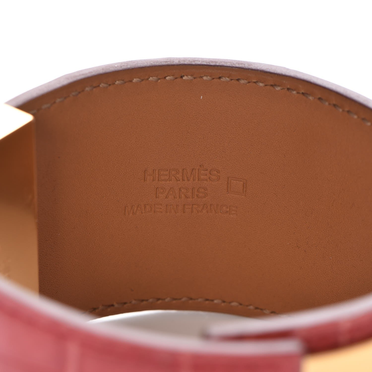 Hermes Shiny Alligator Collier De Chien CDC Bracelet S Framboise 4 of 7