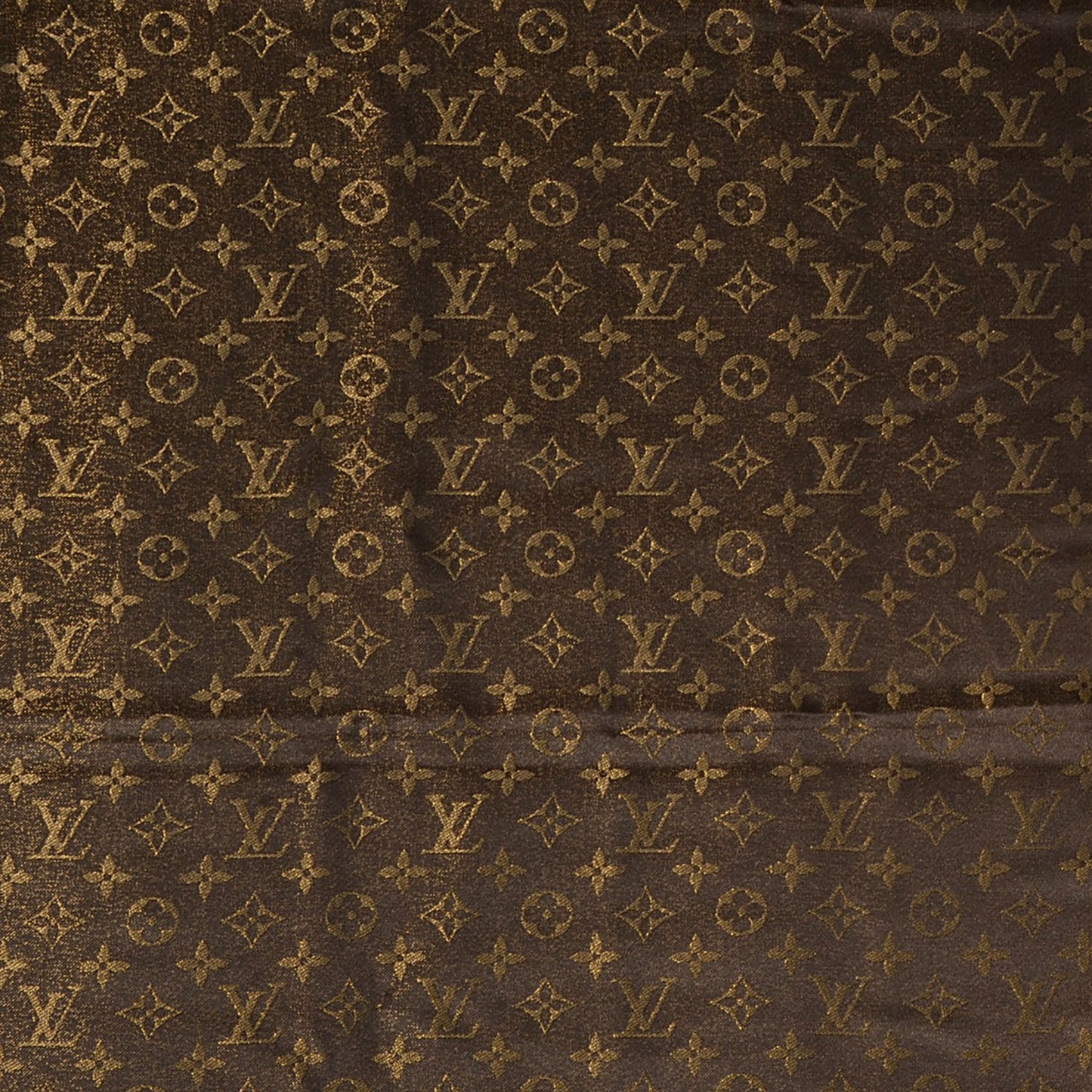 Silk Lurex Wool Monogram Shine Shawl Brown