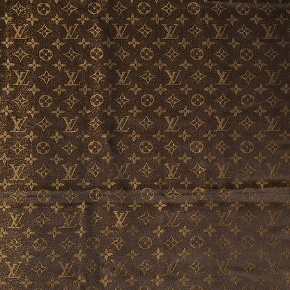 Louis Vuitton Silk Lurex Wool Monogram Shine Shawl Brown 3 of 5