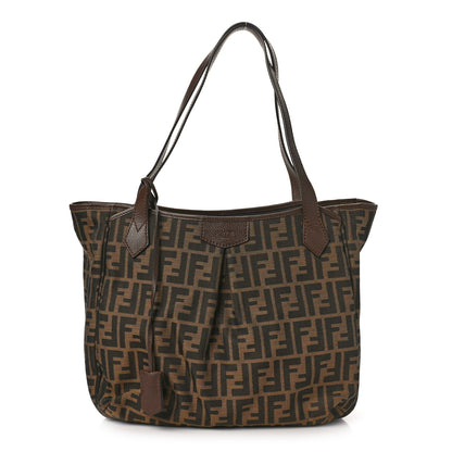Fendi Zucca Vitello Artic Grande Shopping Tote Tobacco Castagna 1 of 8
