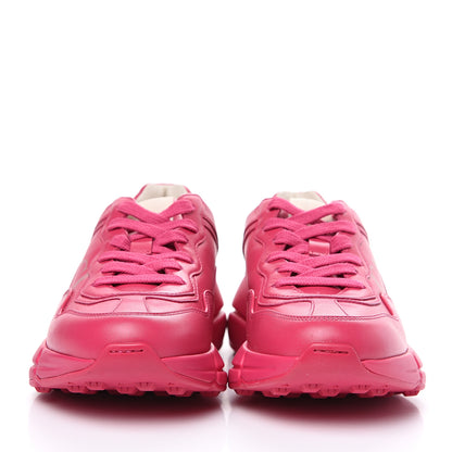 Gucci Calfskin Logo Womens Rhyton Sneakers 35.5 Box Pink 2 of 9