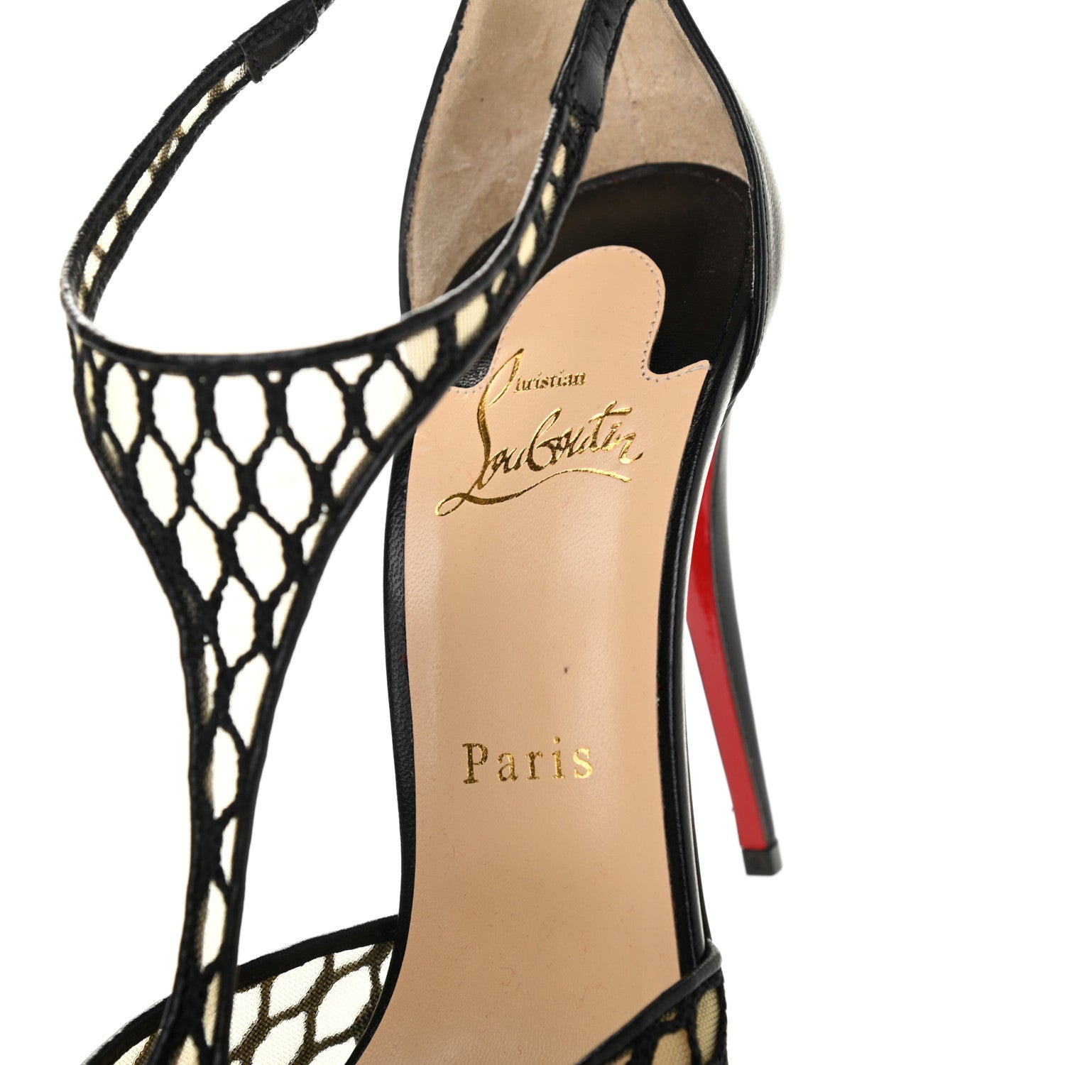 Christian Louboutin Mesh Sandals 39 Black 7 of 7