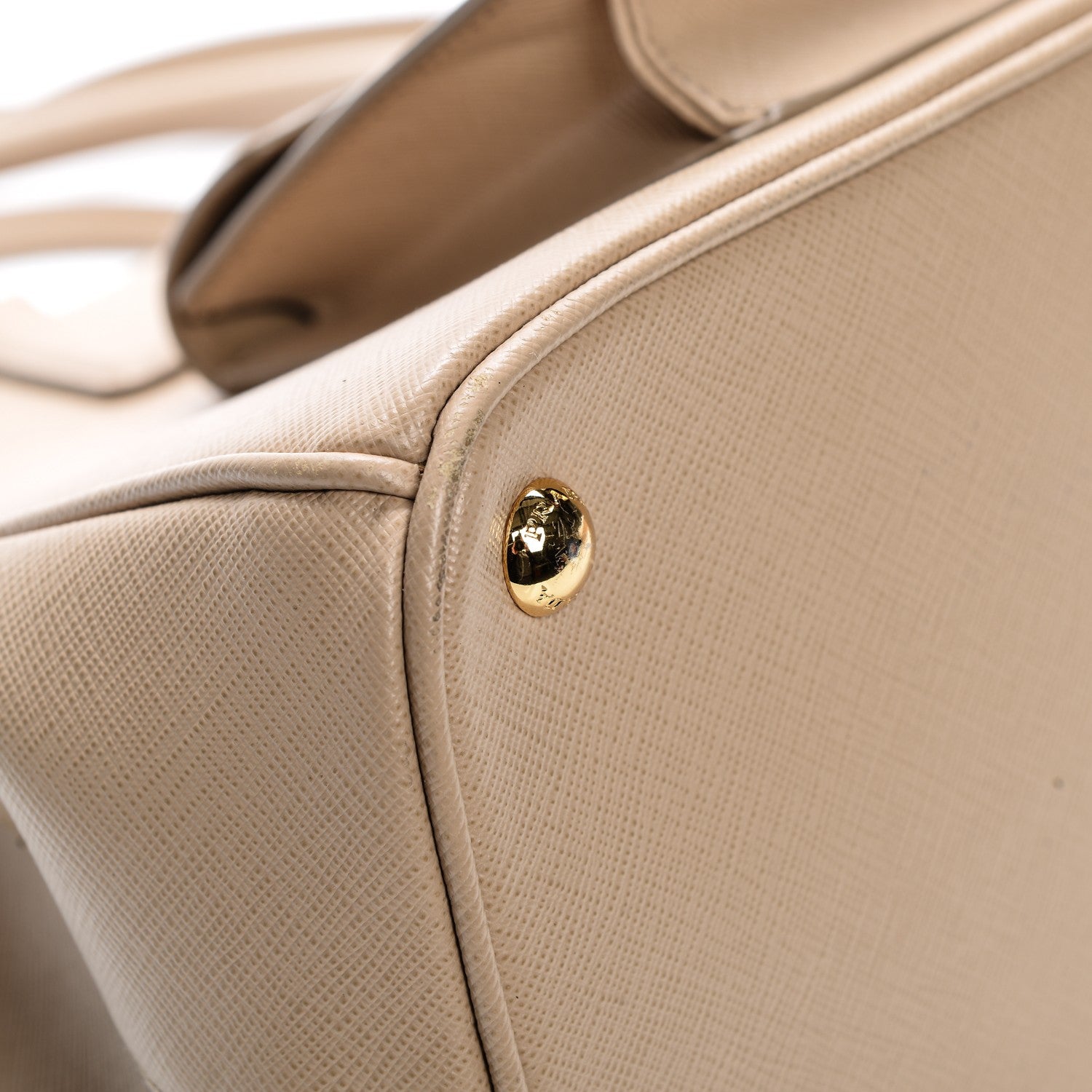 Prada Saffiano Lux Galleria Front Pocket Tote Sabbia 9 of 12