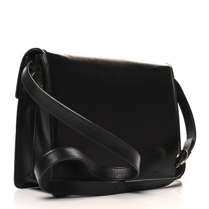 Gucci Textured Calfskin Medium Torchon GG Ring Shoulder Bag Black 3 of 13