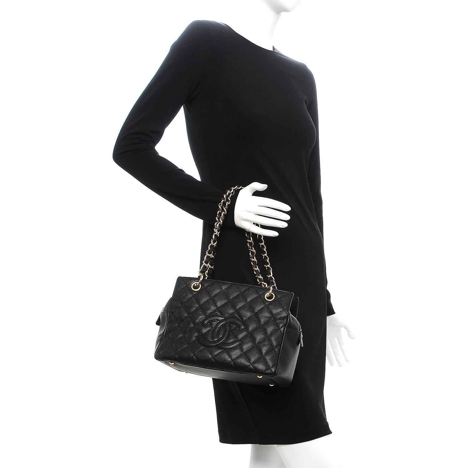 Chanel Caviar Quilted Petit Timeless Tote PTT Black 2 of 8
