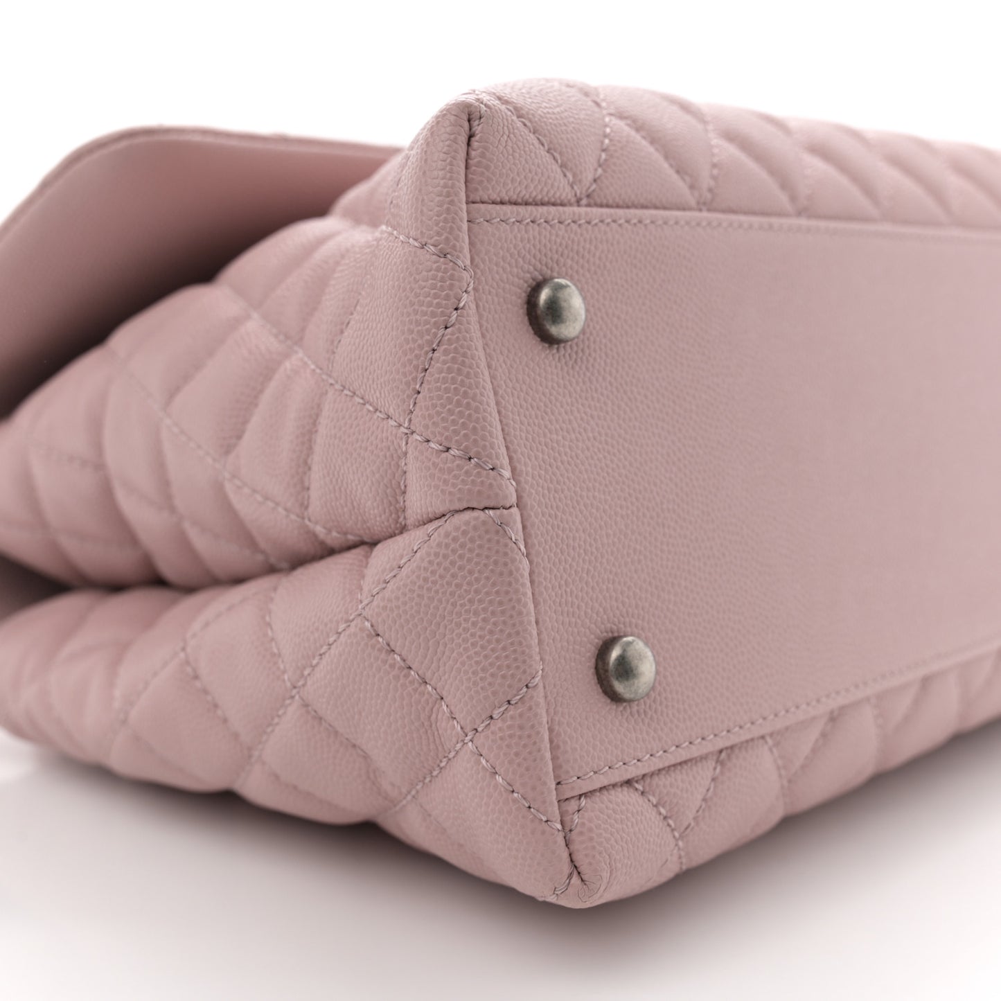 Caviar Quilted Medium Coco Handle Flap Light Pink