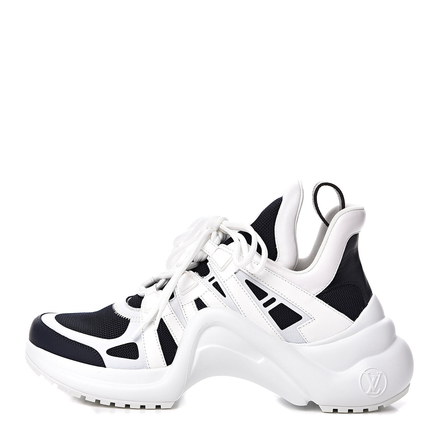 Calfskin Technical Nylon LV Archlight Sneakers 40 Marine