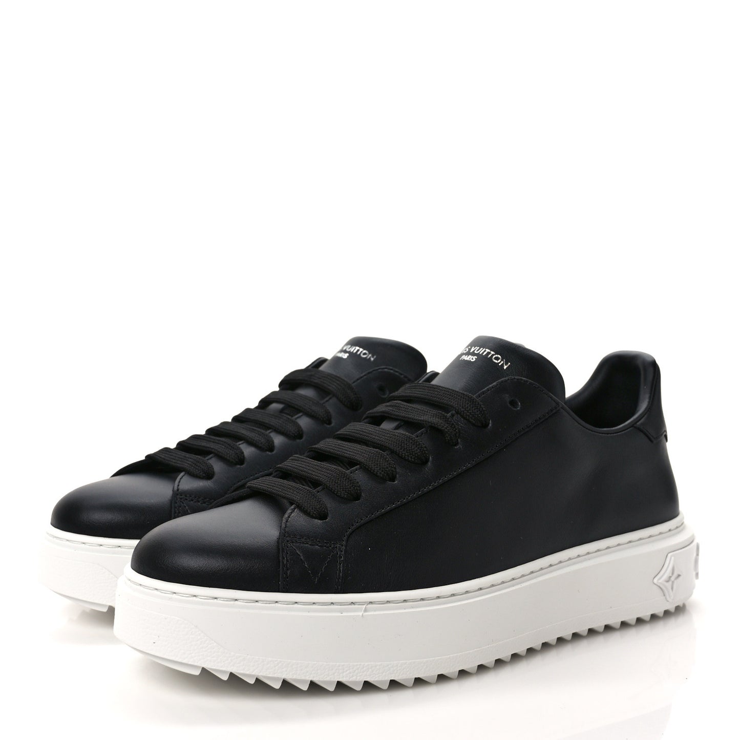 Calfskin Time Out Sneakers 39 Black