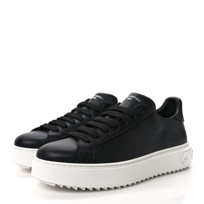 Louis Vuitton Calfskin Time Out Sneakers 39 Black 3 of 8