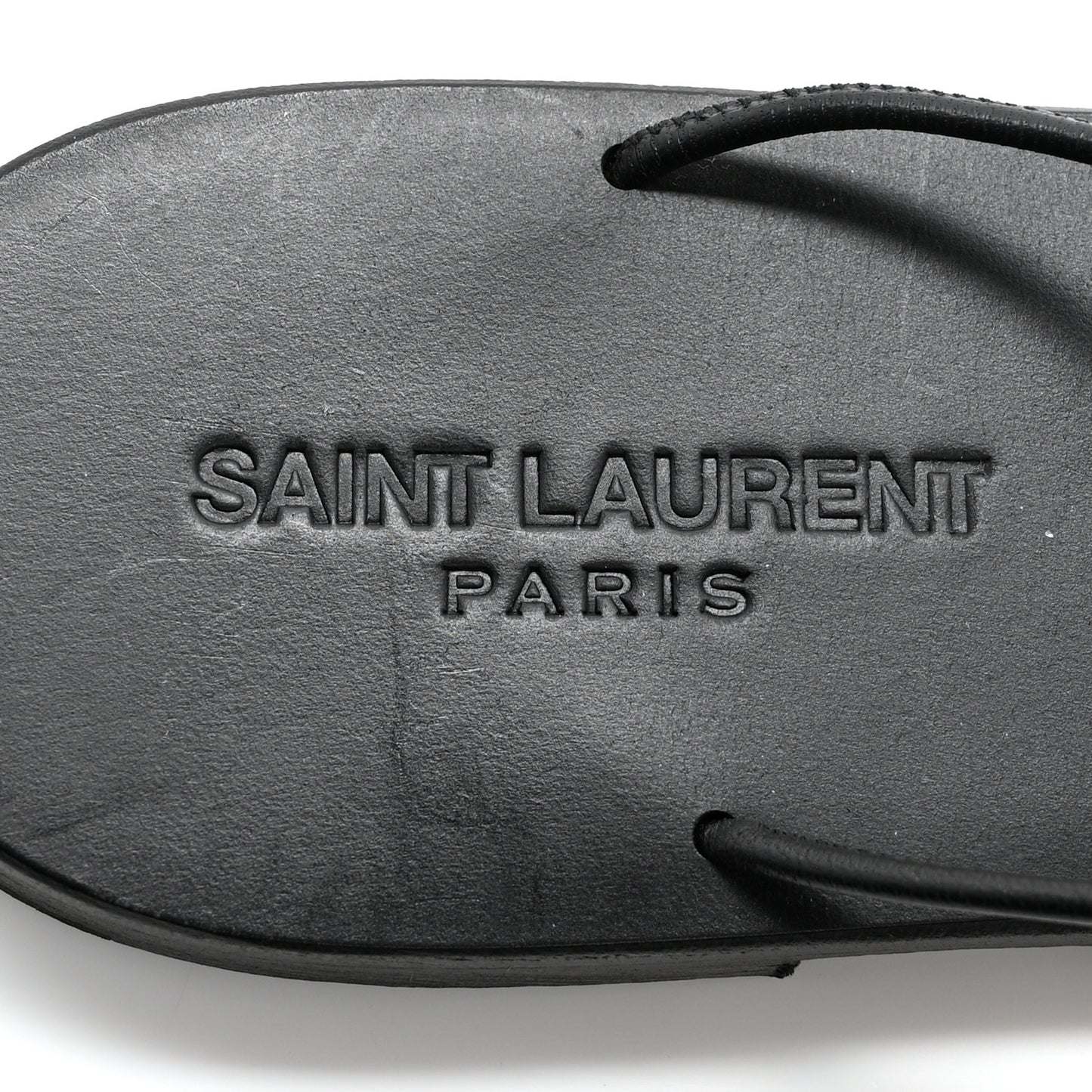 Calfskin Can Flat Sandals 39 Black