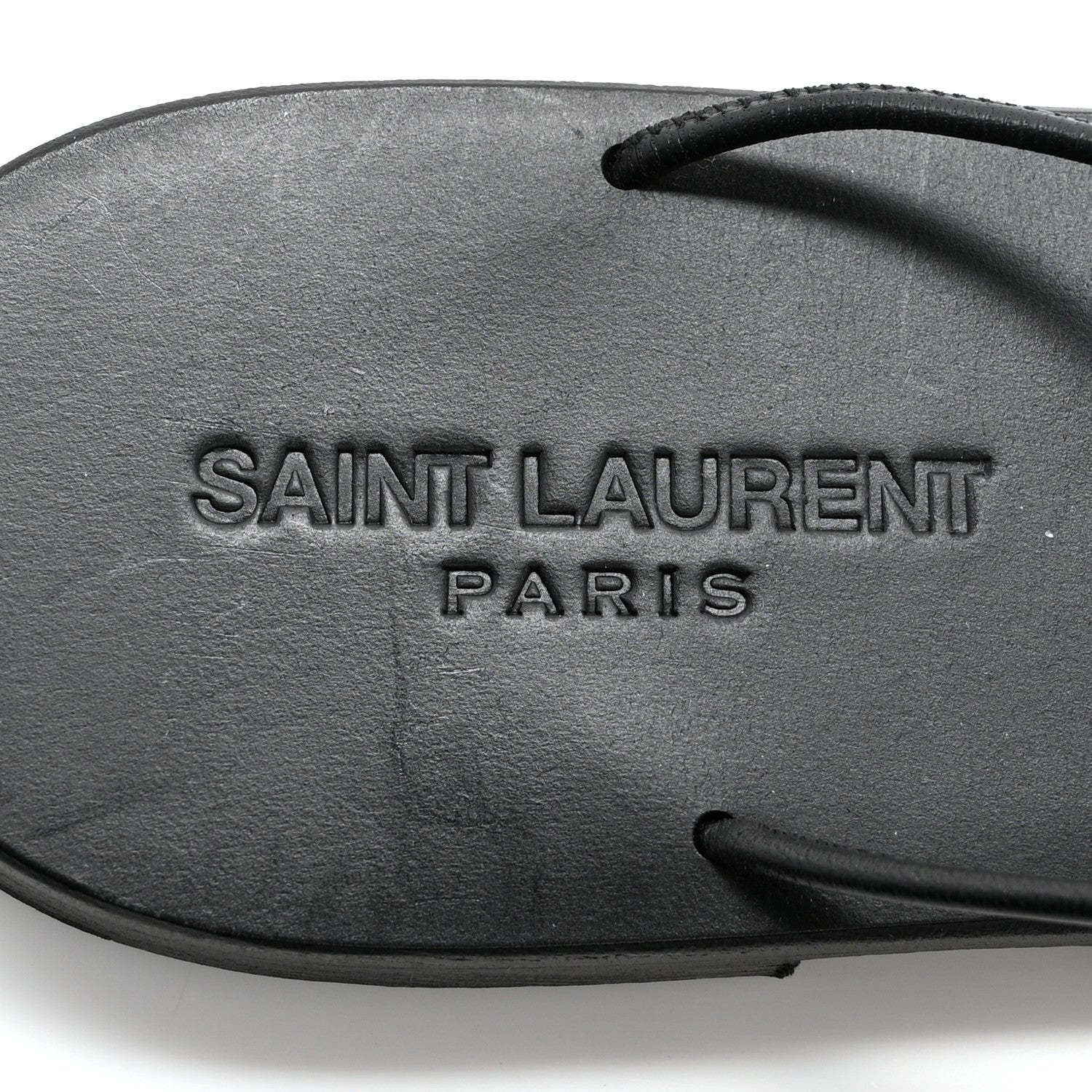 Saint Laurent Calfskin Can Flat Sandals 39 Black 6 of 9