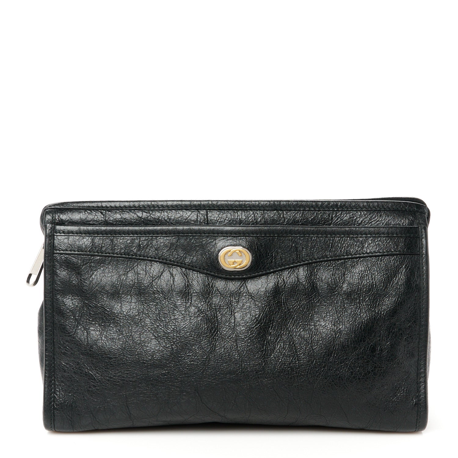 Gucci Fluffy Calfskin Morpheus Zip Pouch Black 1 of 12