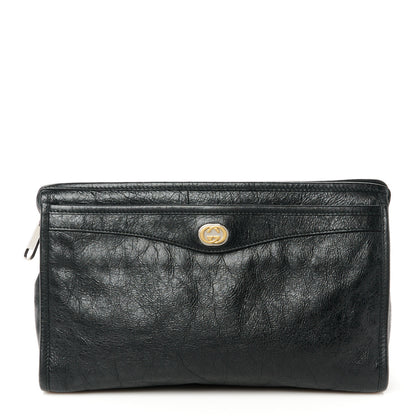Gucci Fluffy Calfskin Morpheus Zip Pouch Black 1 of 12