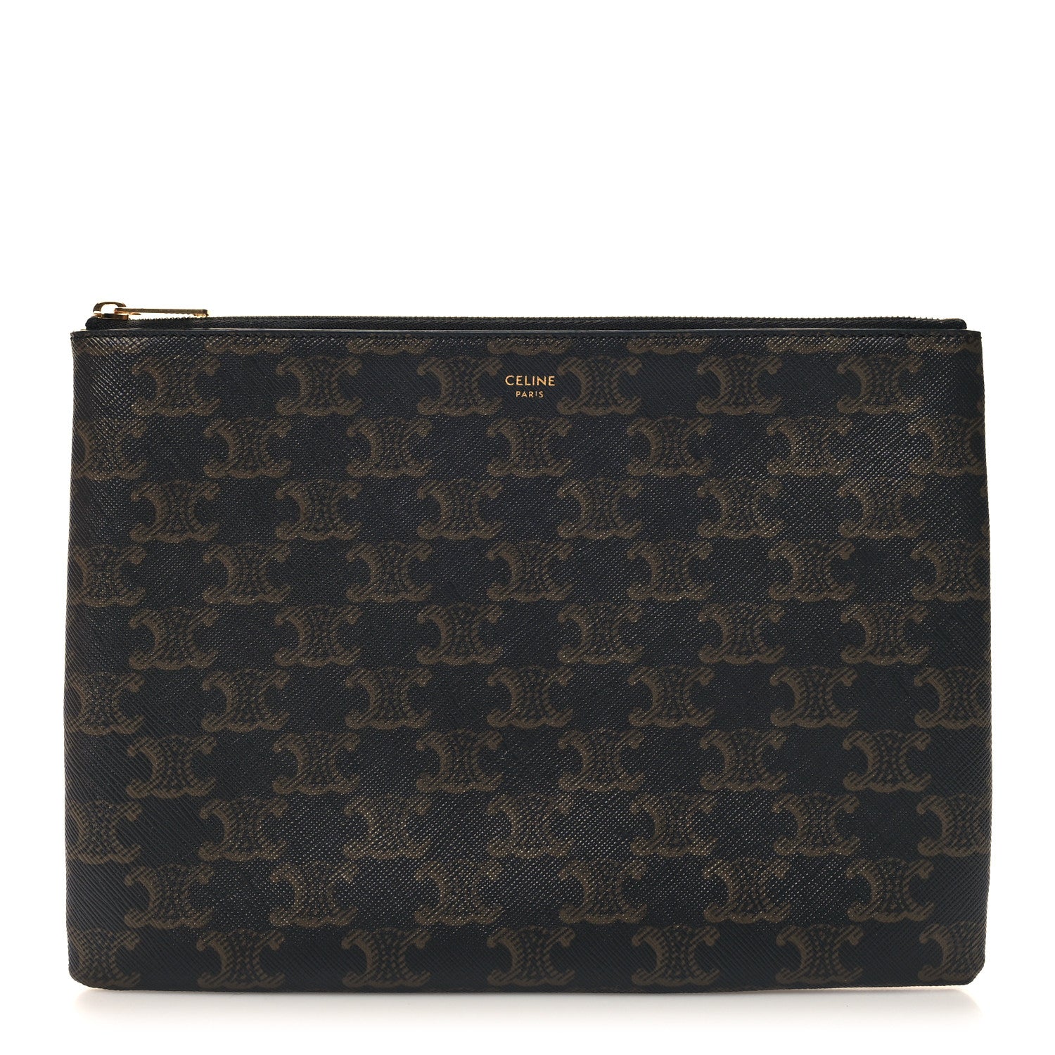 Celine Triomphe Canvas Pouch Black 1 of 10