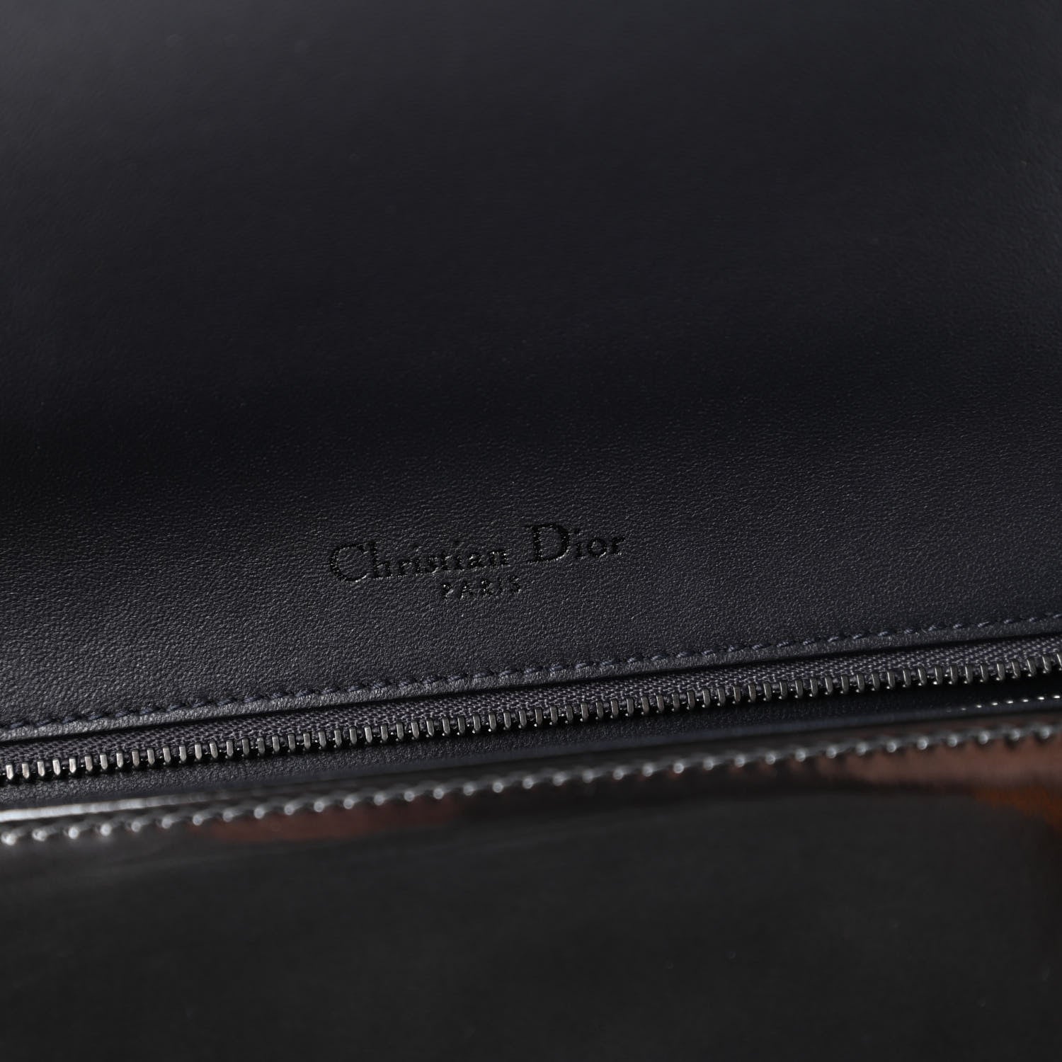 Christian Dior Metallic Patent Micro-Cannage Medium Diorama Flap Bag Onyx Black 8 of 10