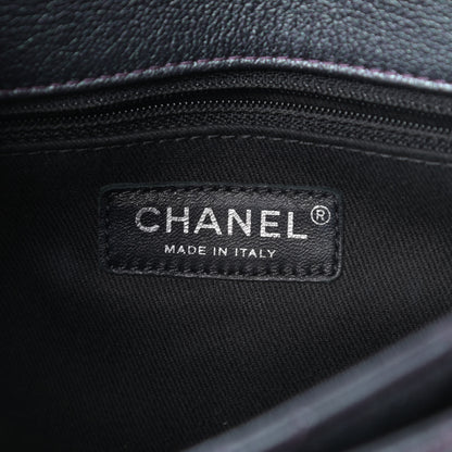 Chanel Iridescent Goatskin Quilted Small Double Carry Waist Chain Flap Purple 6 of 11