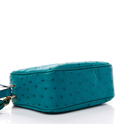 Gucci Ostrich Small Soho Disco Bag Teal 4 of 11