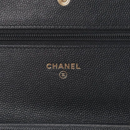 Chanel Caviar Quilted Boy Wallet On Chain WOC Black 6 of 11