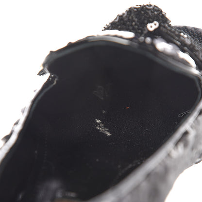Louis Vuitton Sequin Loafers 37.5 Black 9 of 9