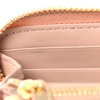 Christian Dior Lambskin Cannage Dioramour Small Lady Dior Voyageur Coin Purse Wallet Pink 8 of 9
