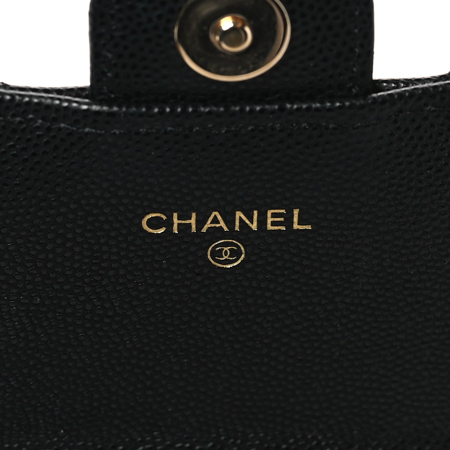 Caviar Quilted Phone Holder Wallet on Removable Chain Black