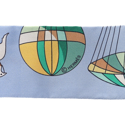 Hermes Silk Les Folies Du Ciel Twilly Bleu Lavande Soleil 3 of 4