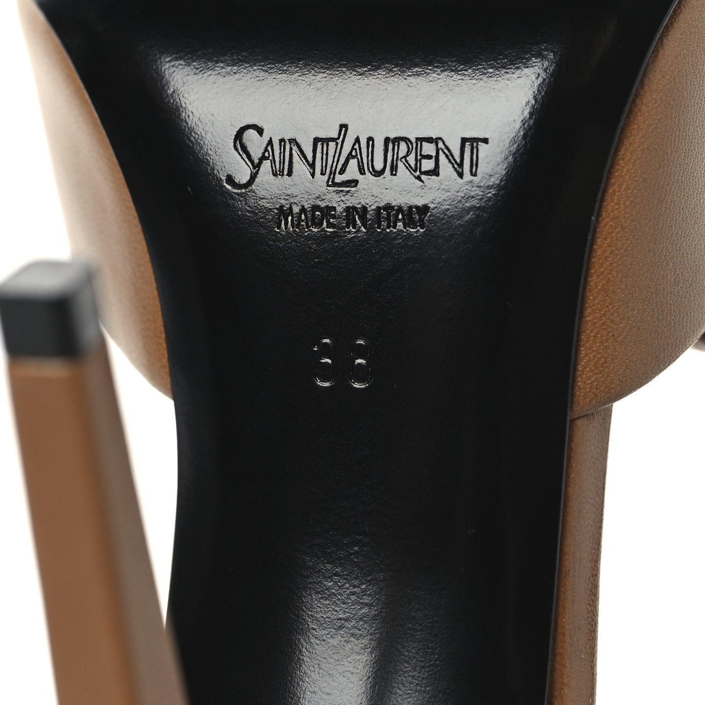 Smooth Calfskin La Scandale 110 Sandals 38 Dark Macadamia