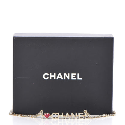 Chanel Chain I Heart Necklace Gold 6 of 6