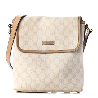 Gucci GG Plus Monogram Small Flap Messenger Bag White 1 of 9