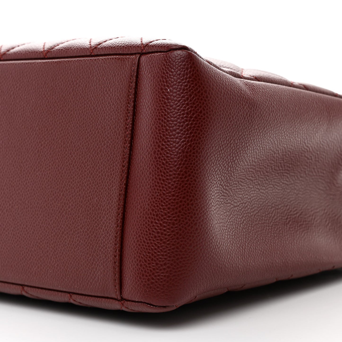 Caviar Quilted Grand Shopping Tote GST Burgundy
