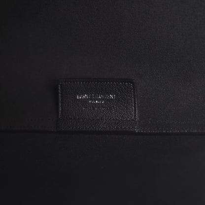 Saint Laurent Calfskin Large Fringe Shopping Tote Black 6 of 11