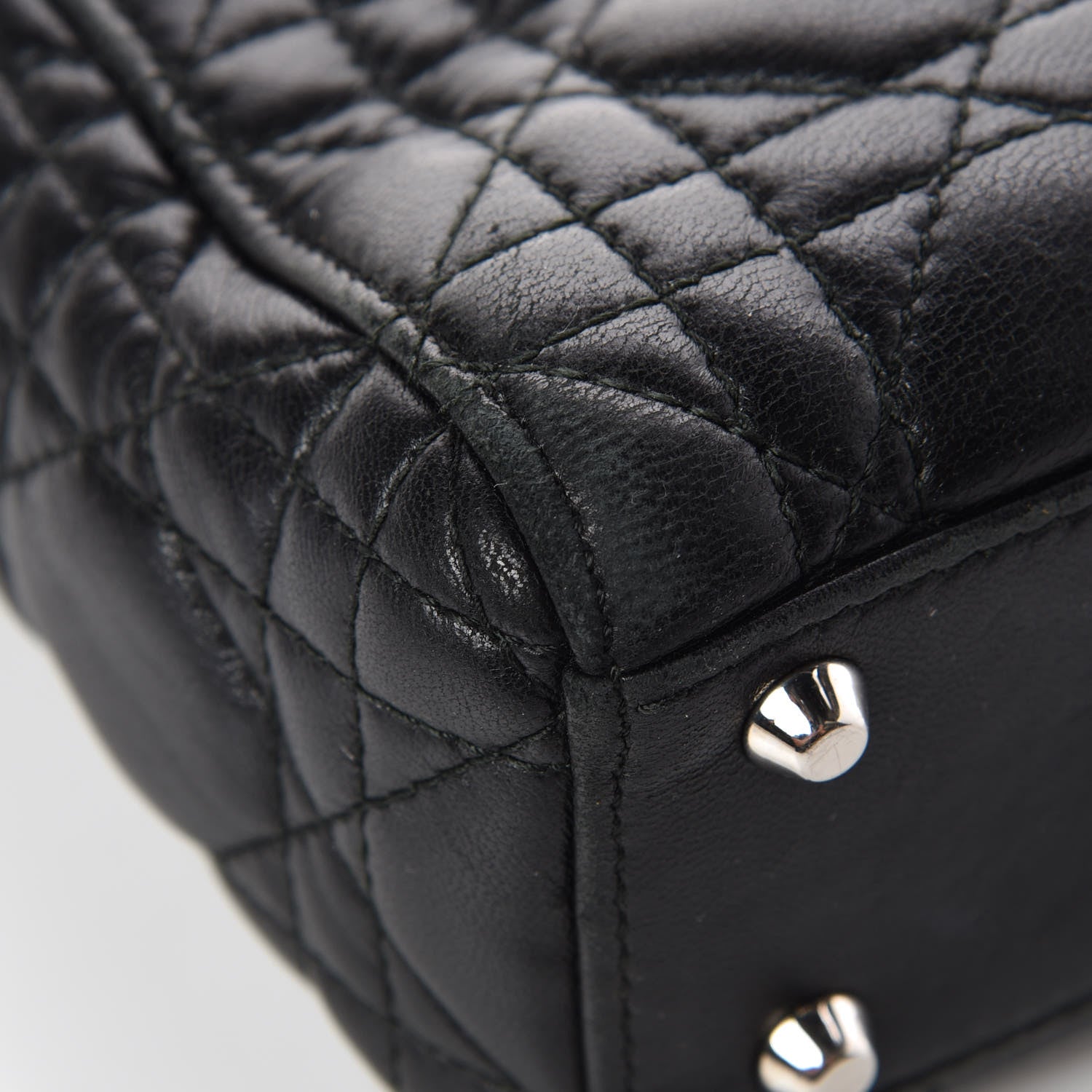 Christian Dior Lambskin Cannage Mini Lady Dior Black 10 of 14