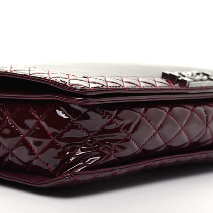 Chanel Patent Large Boy Reverso Flap Burgundy 7 of 13