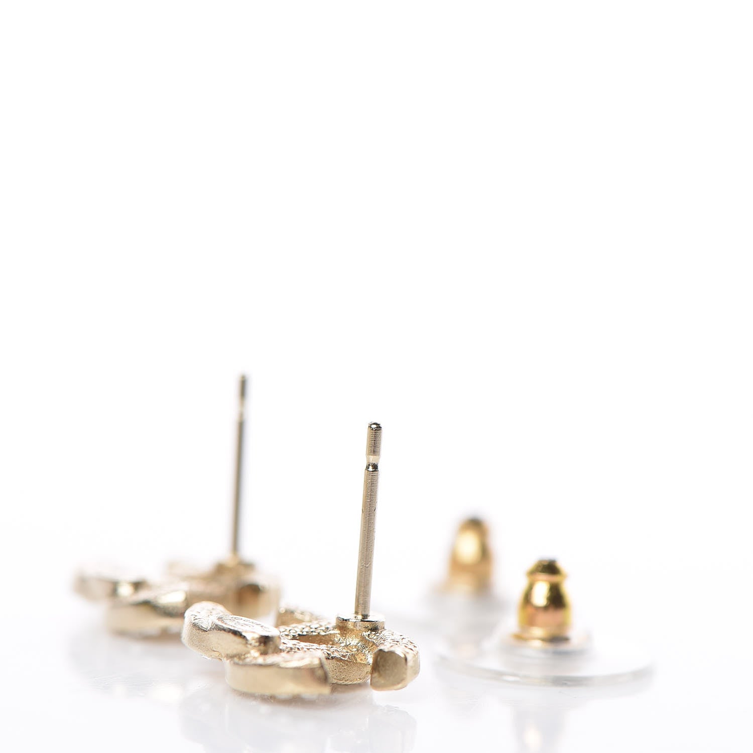 Chanel Crystal Mini CC Earrings Gold 3 of 5