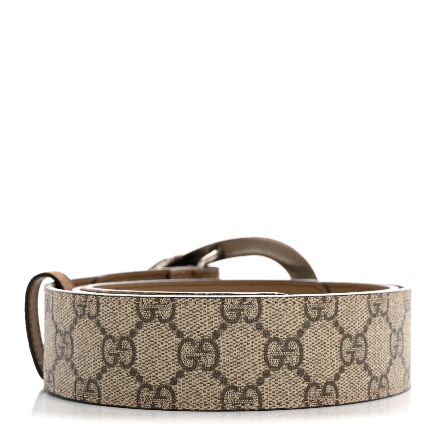 Gucci GG Supreme Monogram Suede Dionysus 40mm Belt 90 36 Beige Taupe 2 of 7