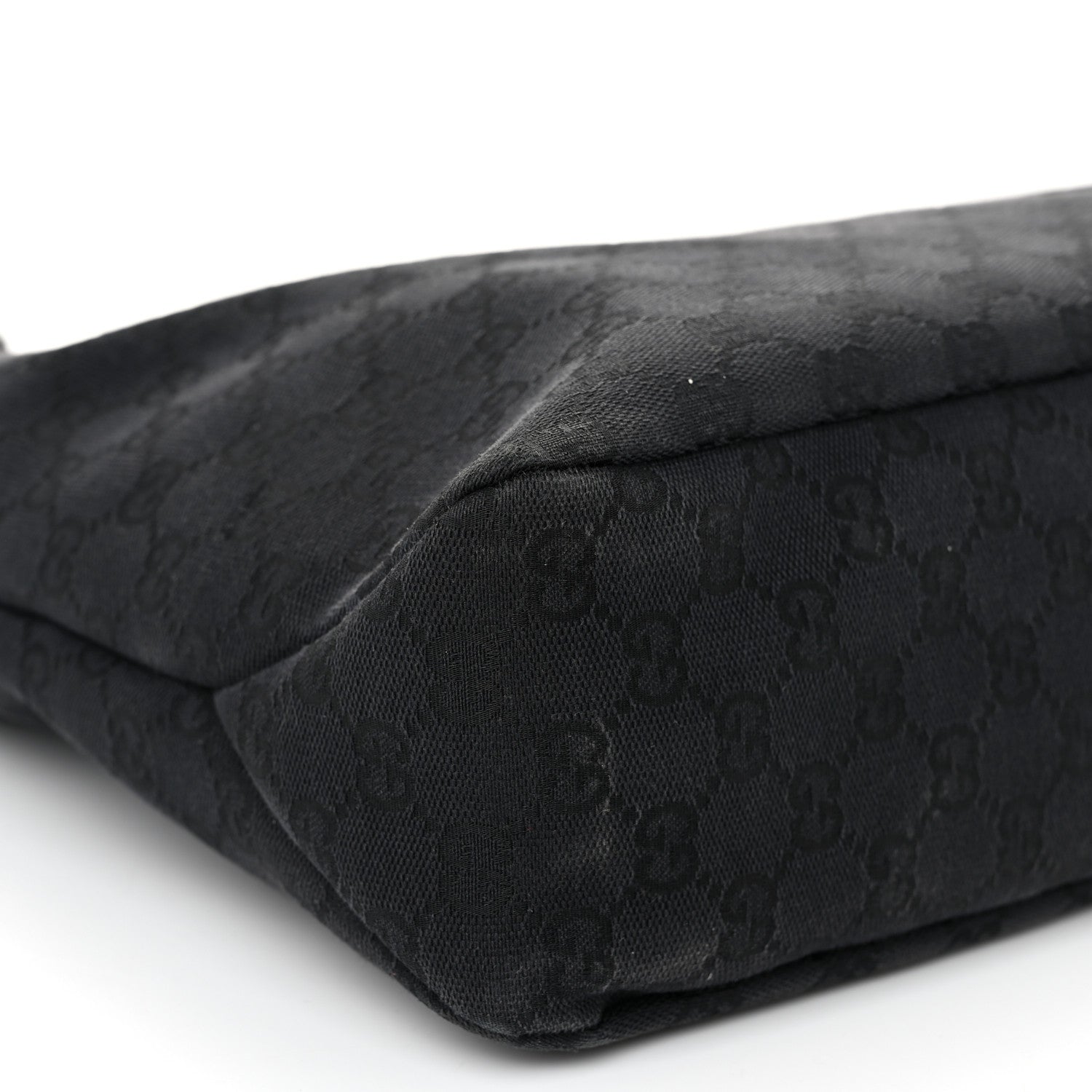 Gucci Monogram Medium Horsebit Chain Hobo Black 9 of 10