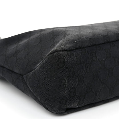 Gucci Monogram Medium Horsebit Chain Hobo Black 9 of 10