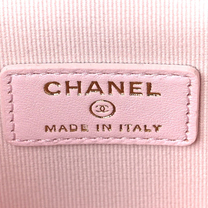 Chanel Lambskin Quilted Mini Top Handle Vanity Case With Chain Light Pink 7 of 11