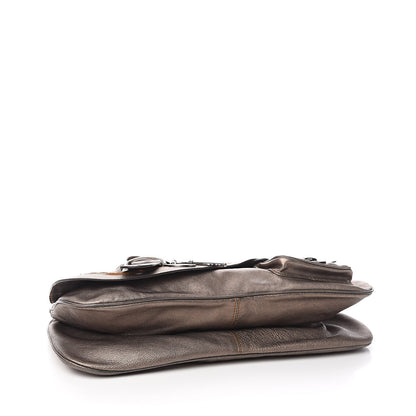Christian Dior Metallic Calfskin Medium Gaucho Double Saddle Bronze 4 of 11