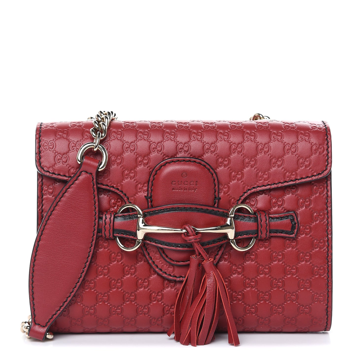 Soft Microguccissima Mini Emily Chain Shoulder Bag Rosso