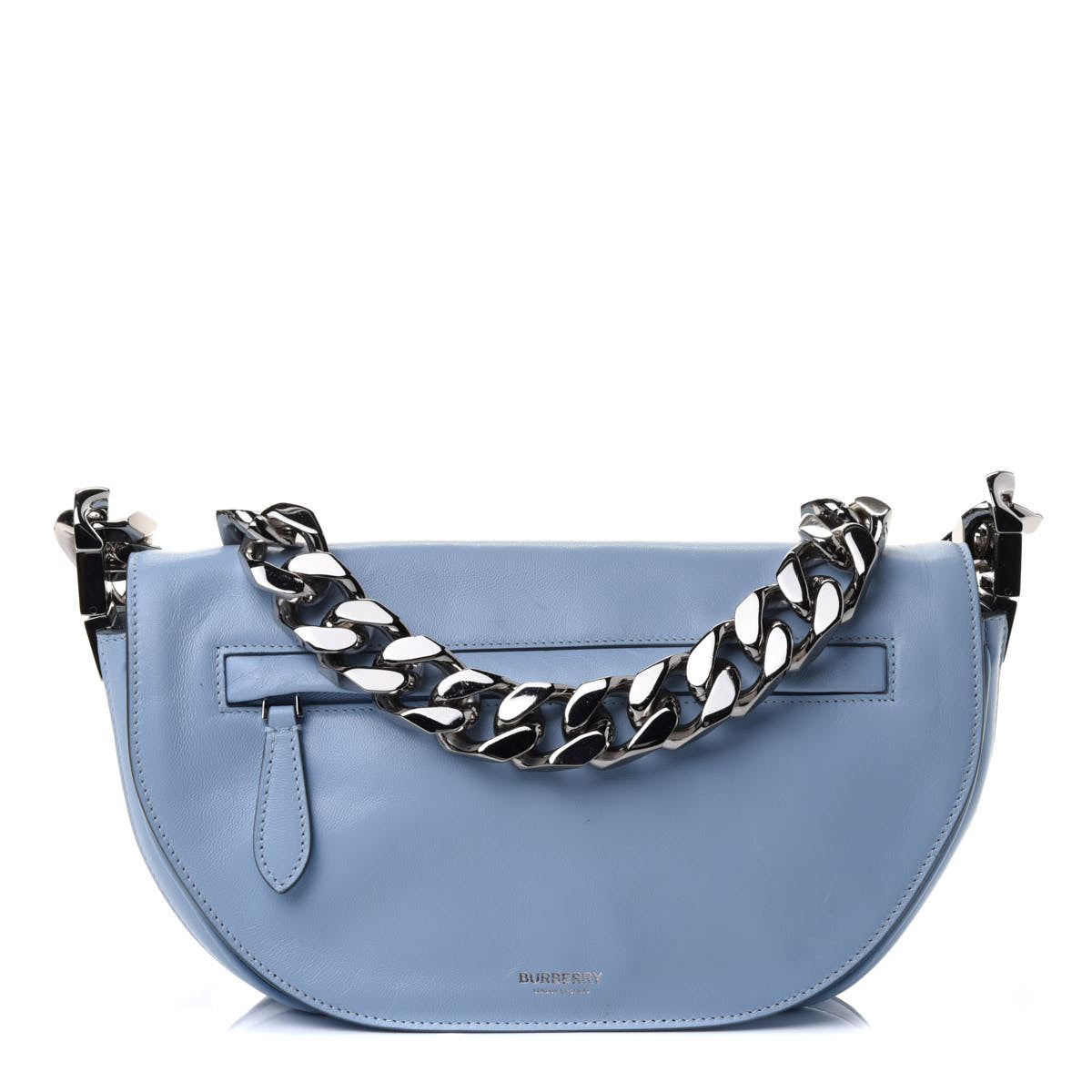 Burberry Lambskin Small Olympia Chain Shoulder Bag Pale Blue 1 of 4