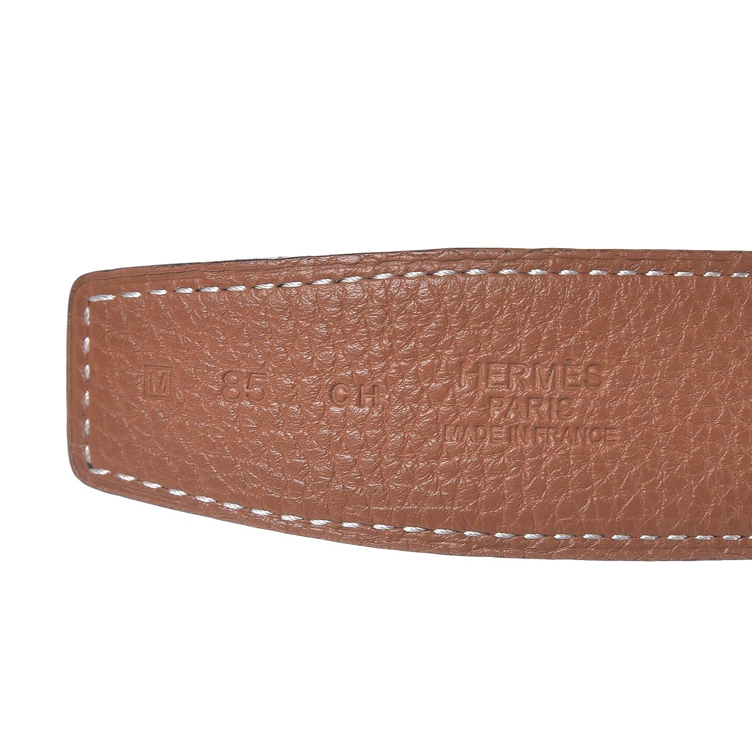 Hermes Box Togo 32mm H Belt 85 Black Gold 7 of 7