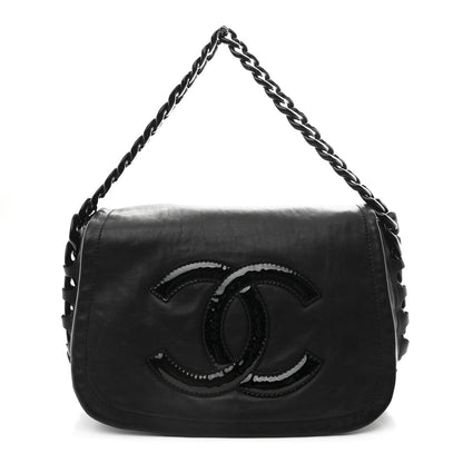Chanel Calfskin Modern Chain Rhodoid Flap Black 1 of 10