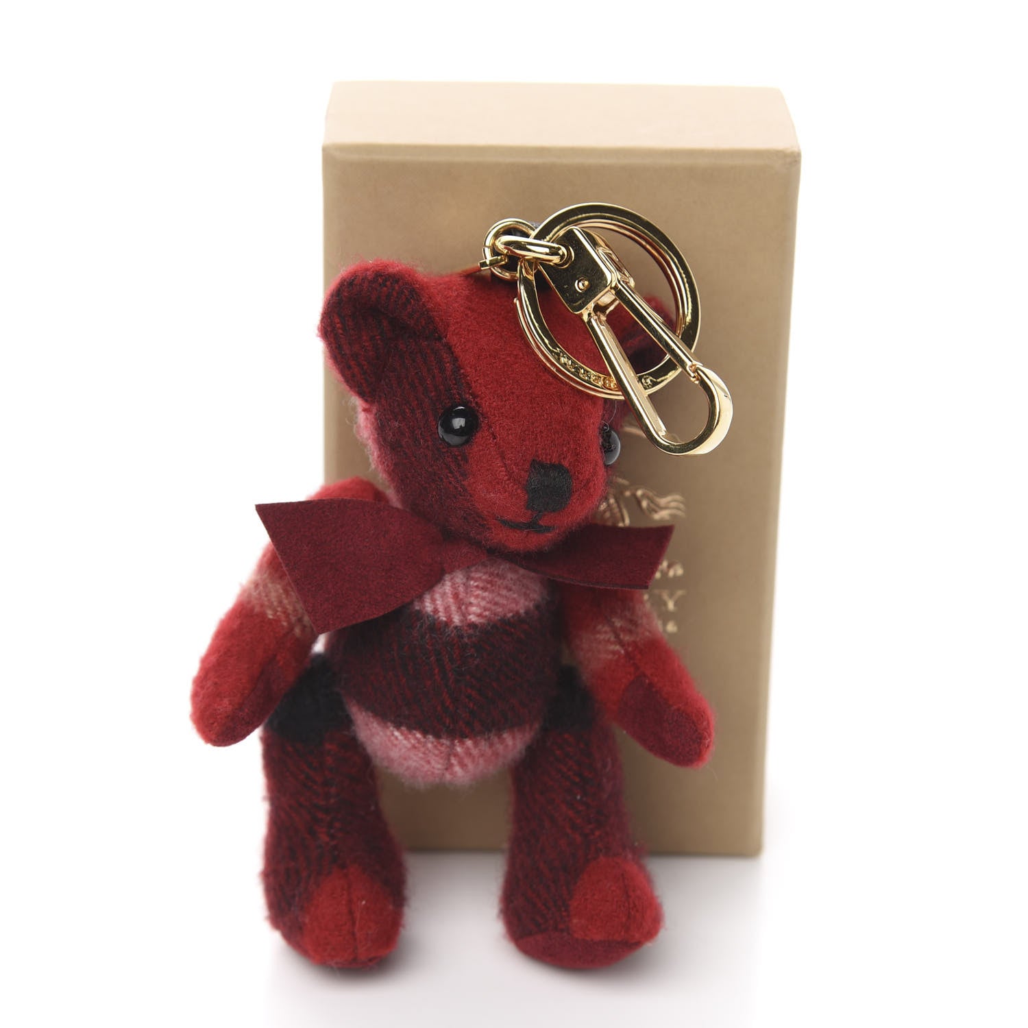 Burberry Cashmere Check Thomas Bear Bag Charm Parade Red 3 of 3